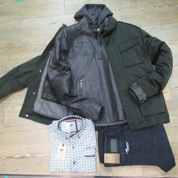 Lederjacke, Fieldjacke, Jeans von camel active, Hemd von MILANO
