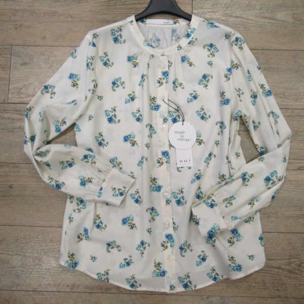 Blümchenbluse von oui, 100% Baumwolle